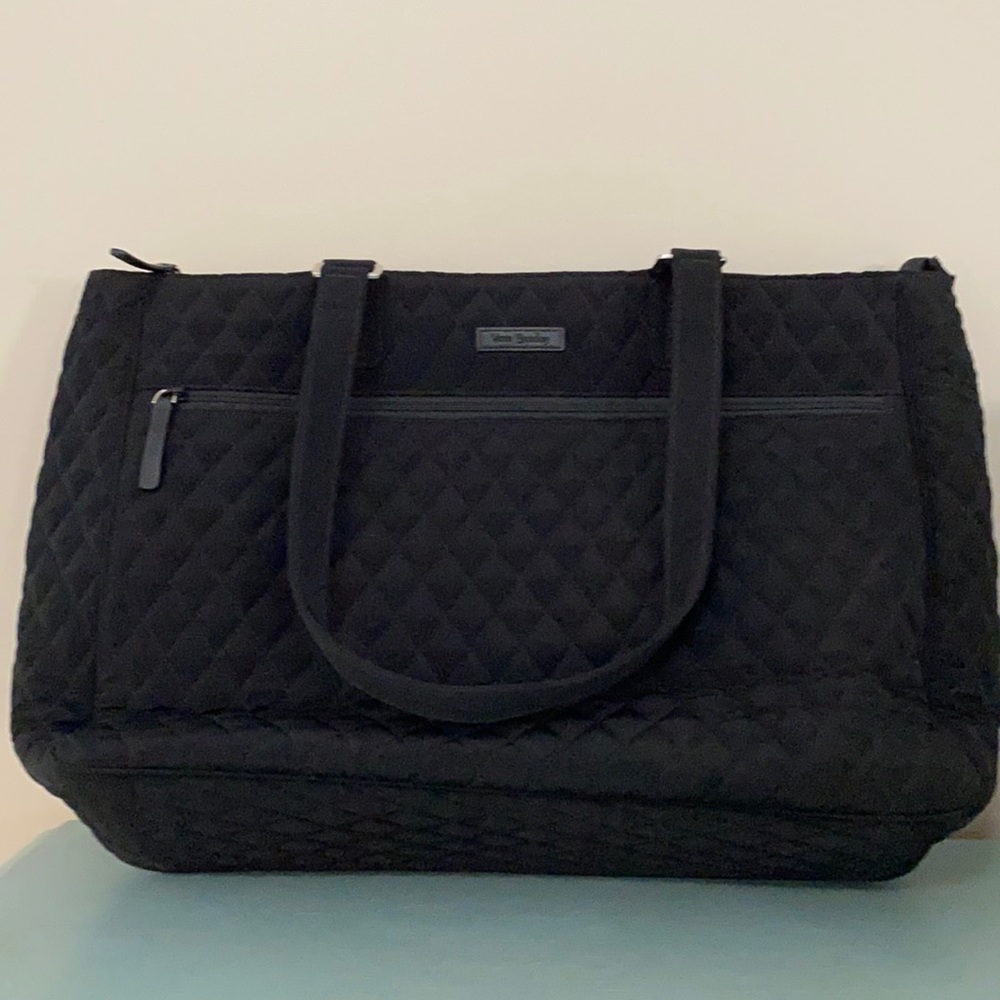 Vera Bradley black quilted Work Tote Bag
